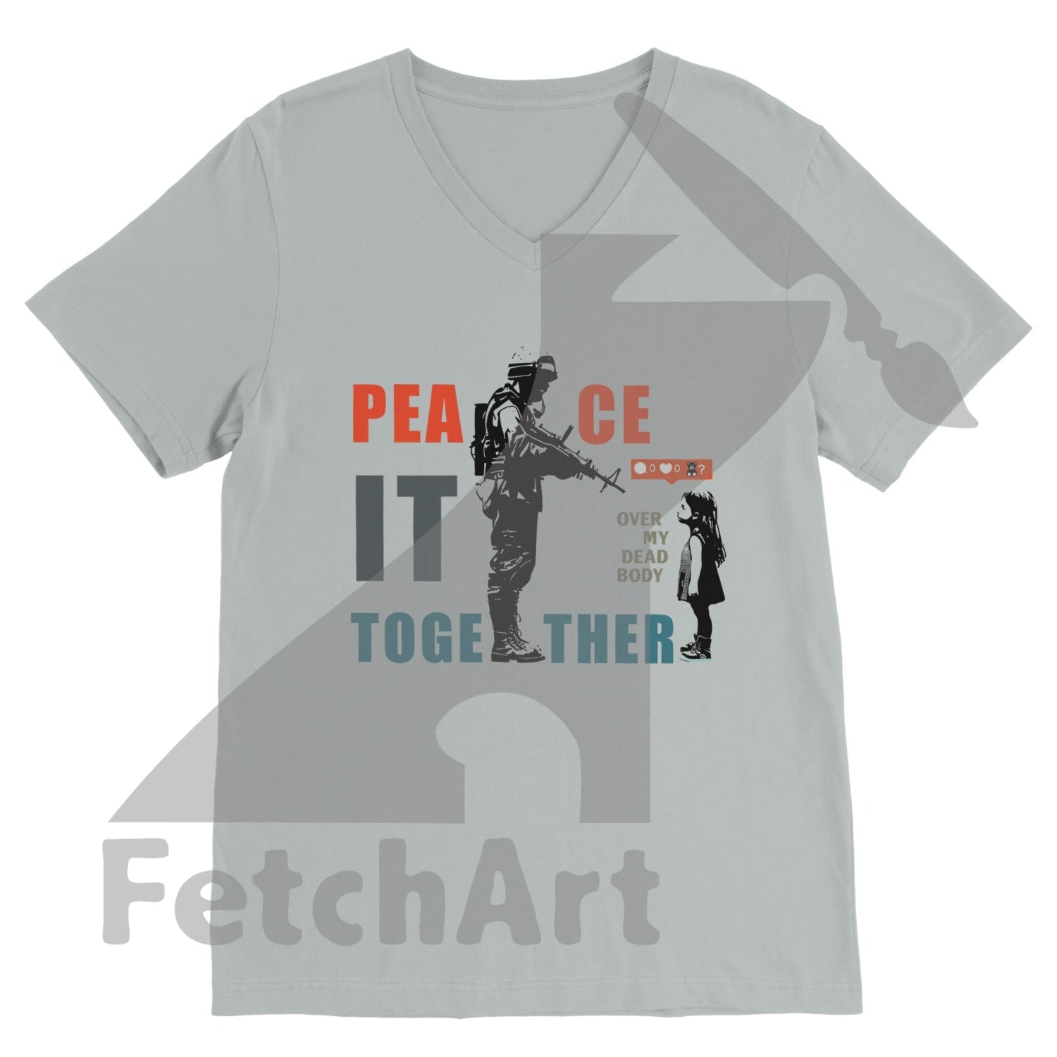 Premium Unisex V-Neck T-shirt - Fetch Art