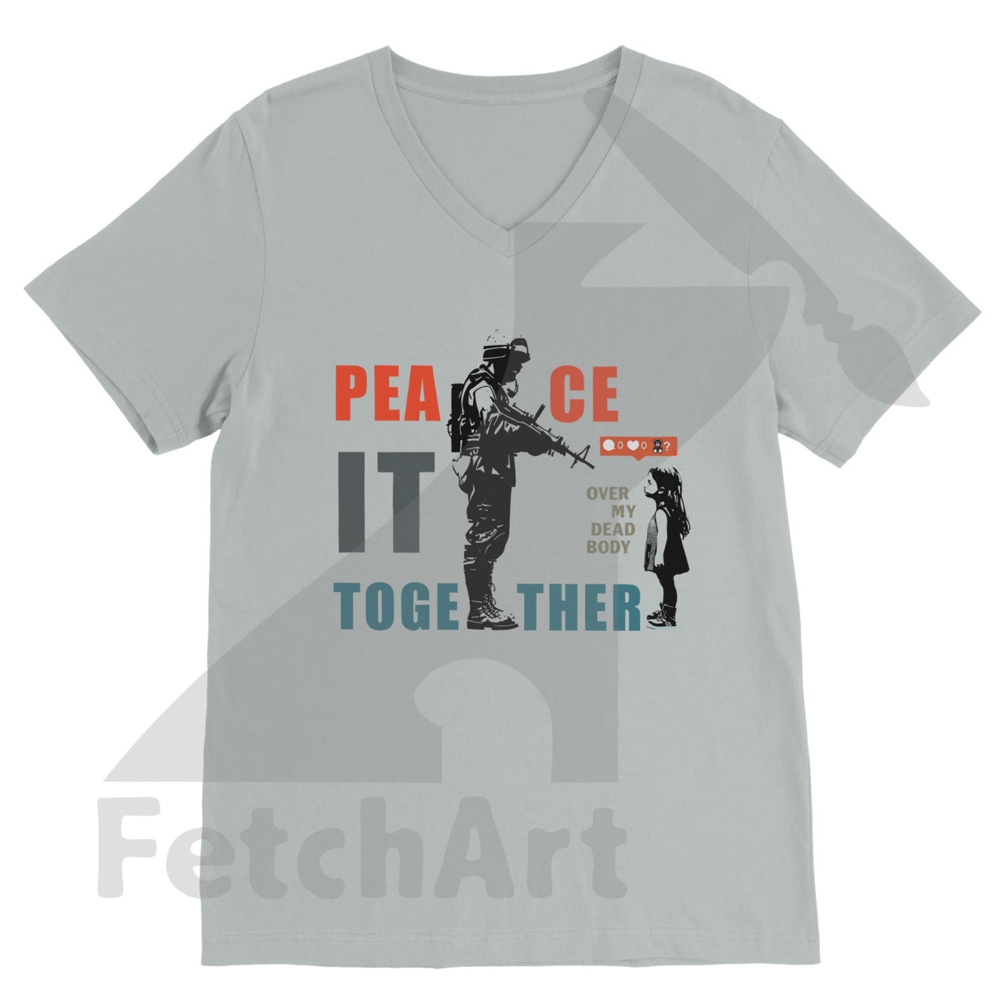 Premium Unisex V-Neck T-shirt - Fetch Art