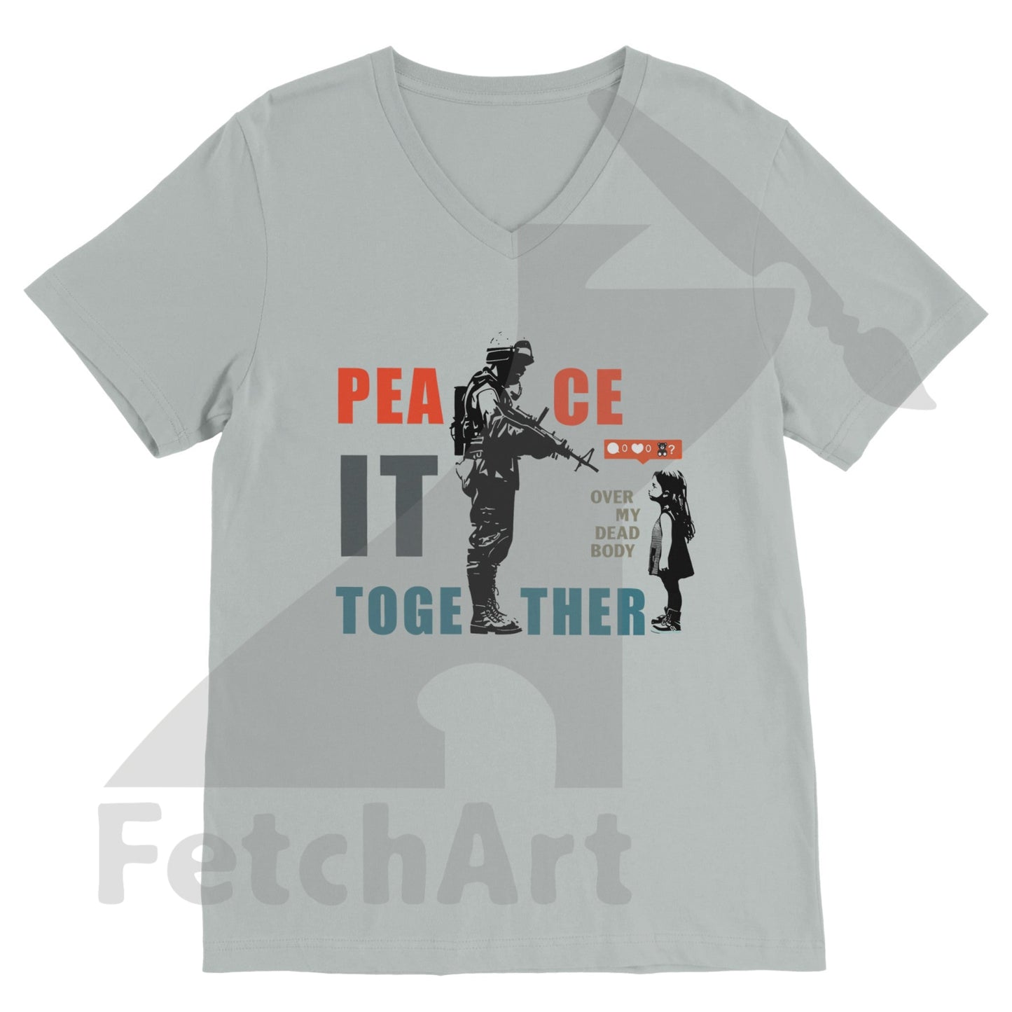 Premium Unisex V-Neck T-shirt - Fetch Art