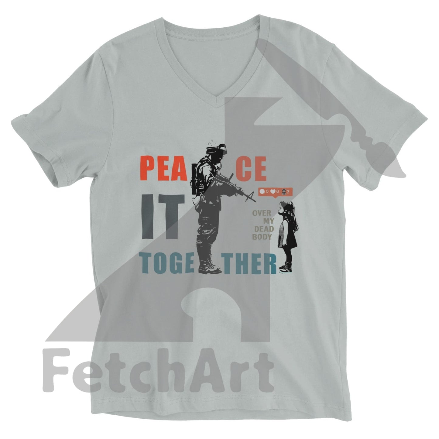 Premium Unisex V-Neck T-shirt - Fetch Art