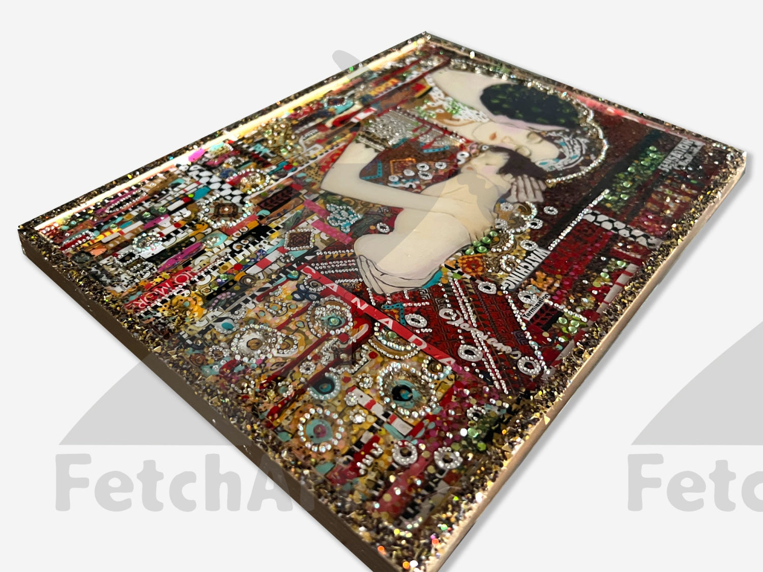 Rooted in Sacred Soil Acrylic Painting Inspired by Gustav Klimt - Fetch Art