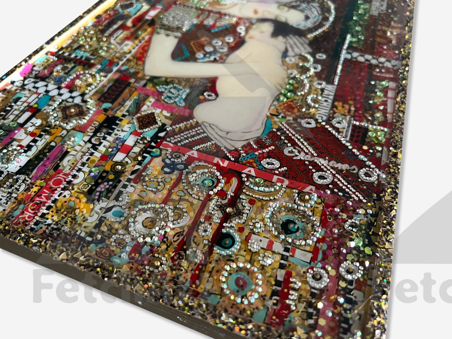 Rooted in Sacred Soil Acrylic Painting Inspired by Gustav Klimt - Fetch Art