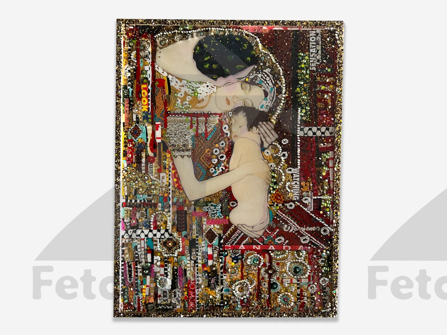 Rooted in Sacred Soil Acrylic Painting Inspired by Gustav Klimt - Fetch Art