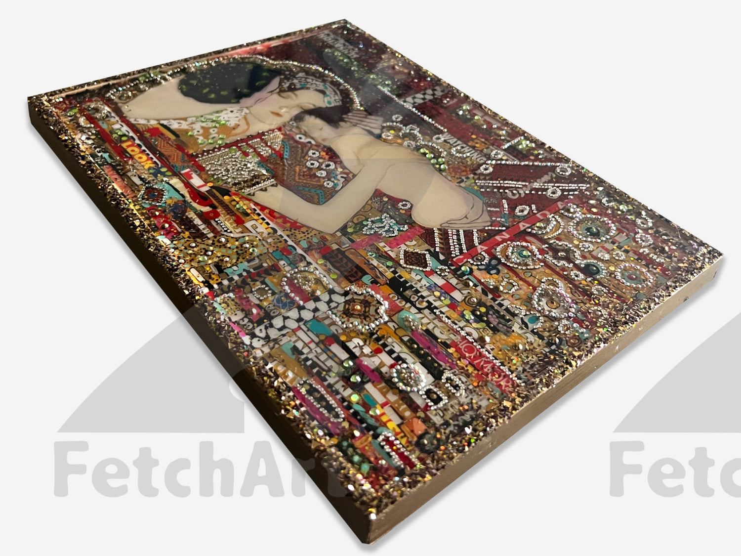 Rooted in Sacred Soil Acrylic Painting Inspired by Gustav Klimt - Fetch Art