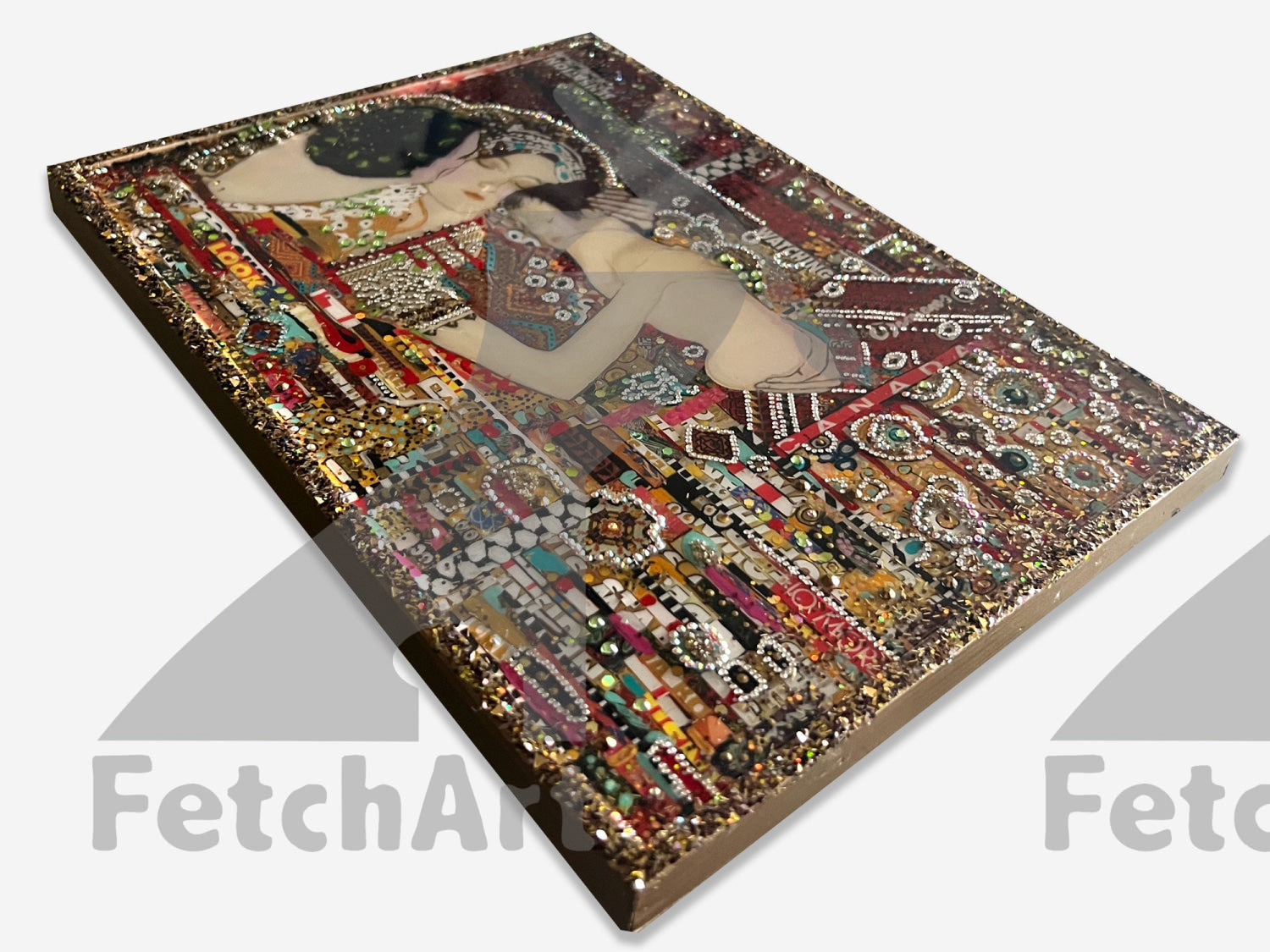 Rooted in Sacred Soil Acrylic Painting Inspired by Gustav Klimt - Fetch Art