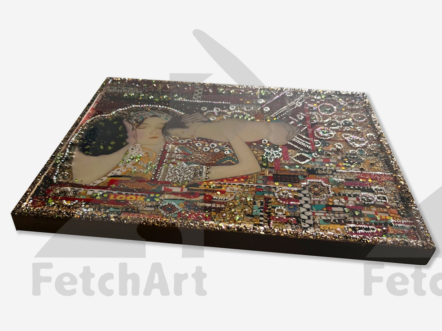 Rooted in Sacred Soil Acrylic Painting Inspired by Gustav Klimt - Fetch Art