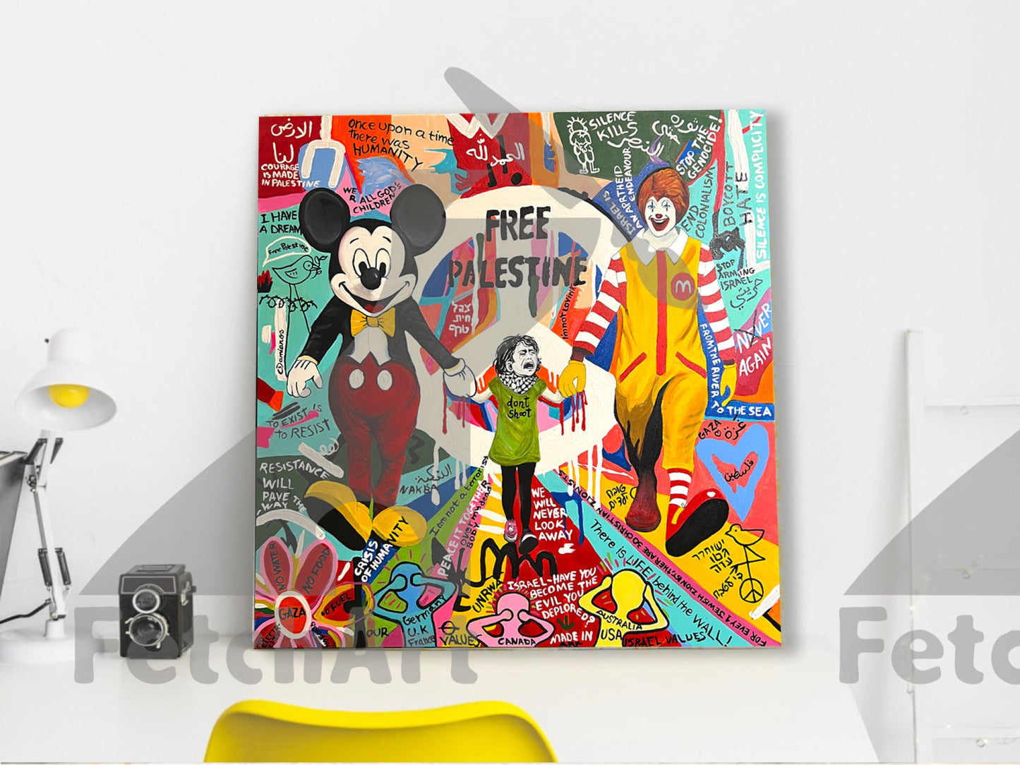 Silent Echoes: A Heartbreaking Graffiti Tale of Gaza's Lost Innocence - Fetch Art