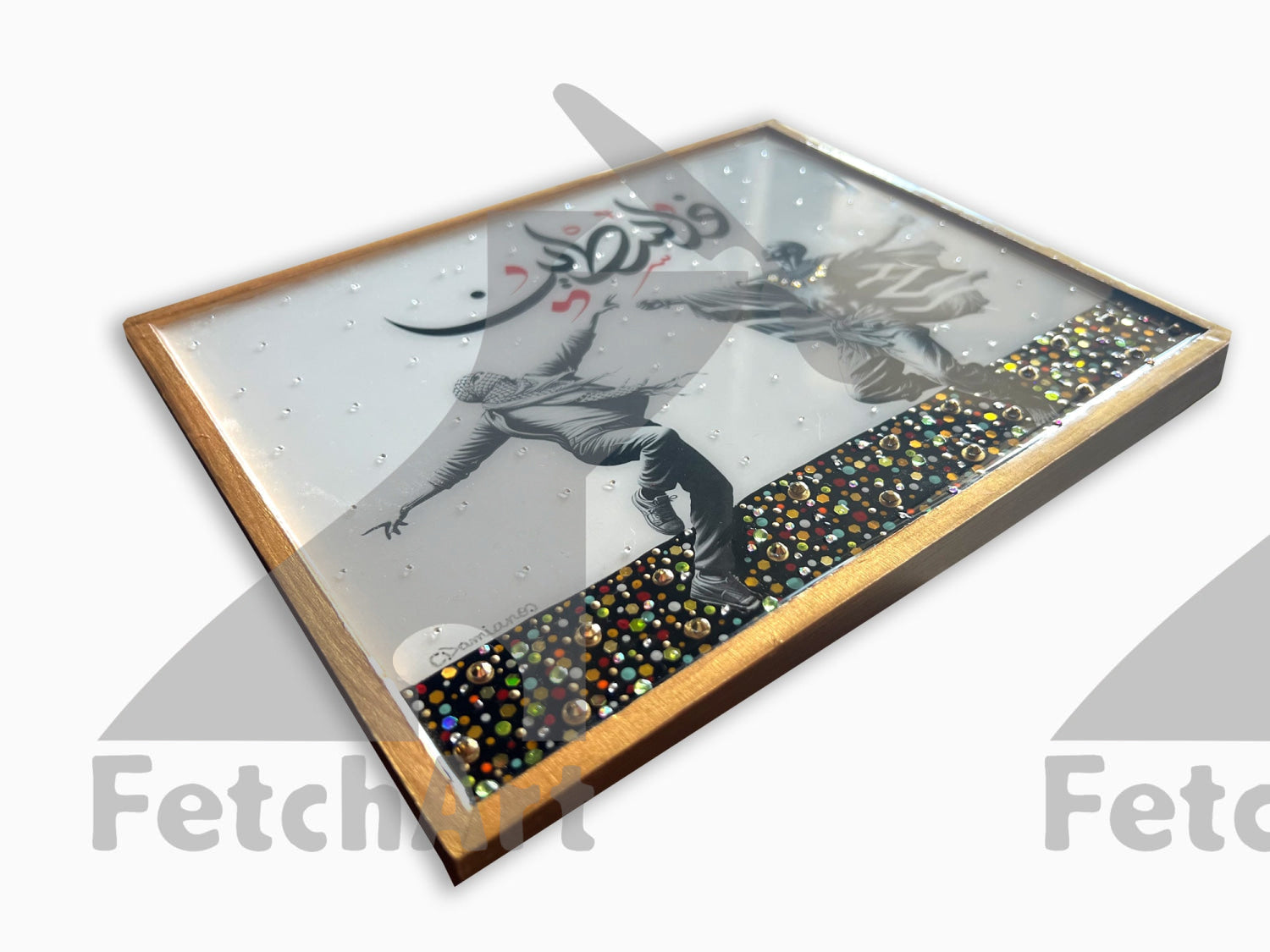 South Africa Solidarity with Gaza: Original Handmade Paintings with Resin and Mixed Medium - Fetch Art