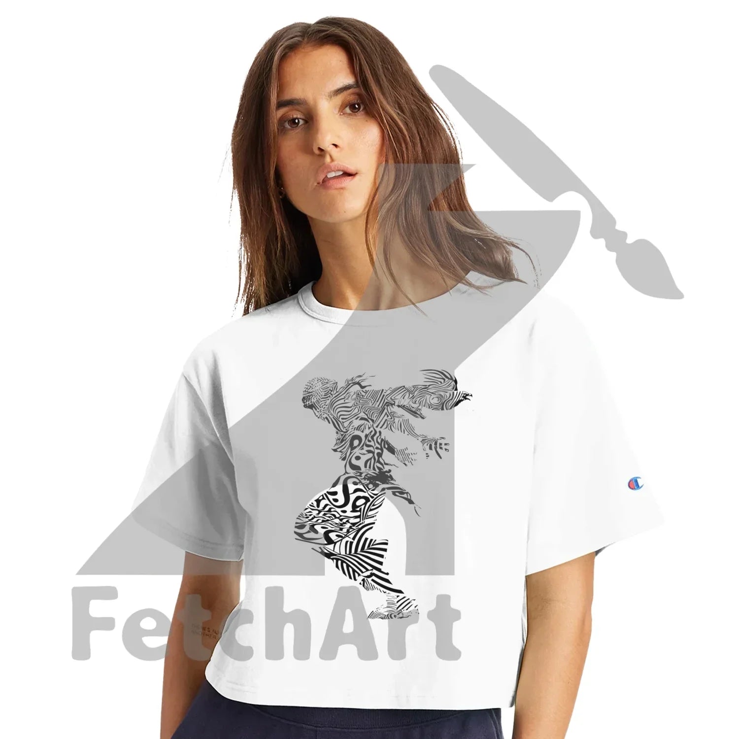 White Freedom Dance art shirt for women – Palestinian solidarity activist apparel
